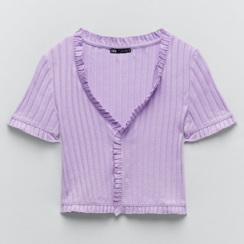 NWT! Zara Ribbed Knit Top Size Small